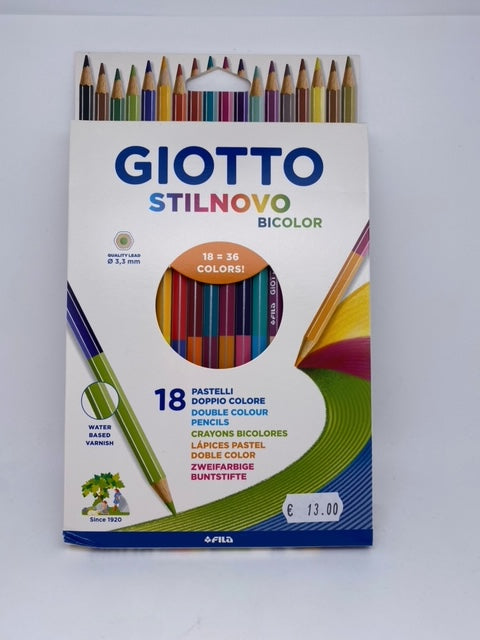 Pastelli Giotto Stilnovo Bicolor 18=36 – stampatello