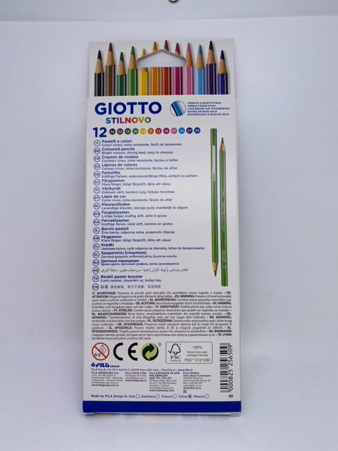 Pastelli Giotto Stilnovo da 12 – stampatello